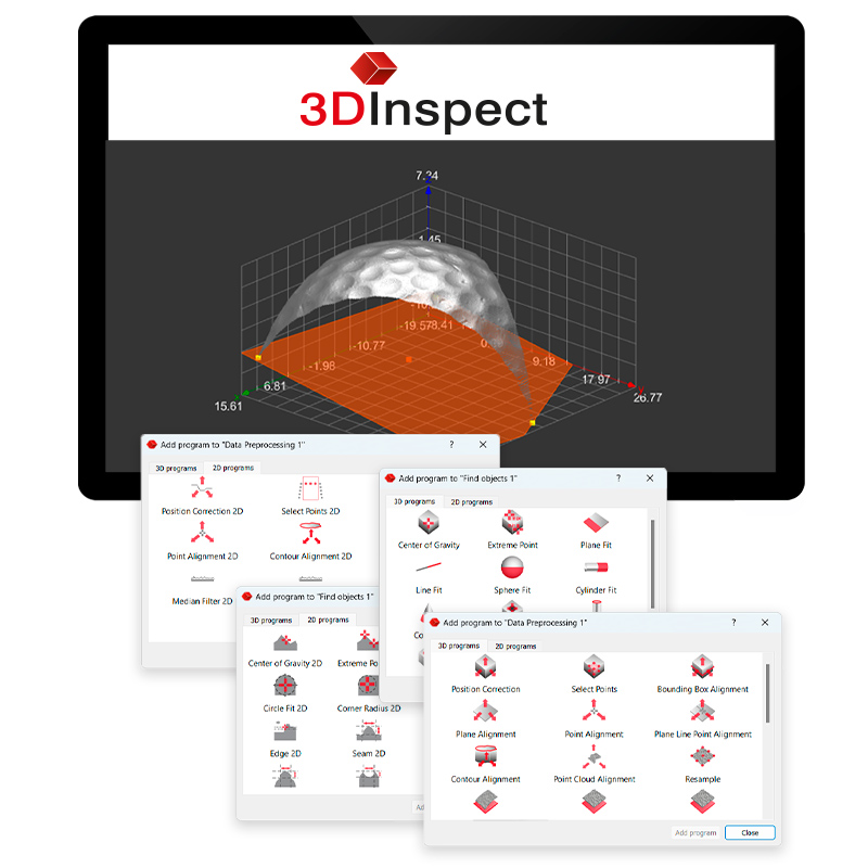3DInspect software 3D snímače