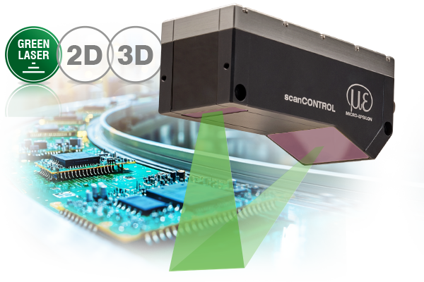 Laser scanner with green laser technology